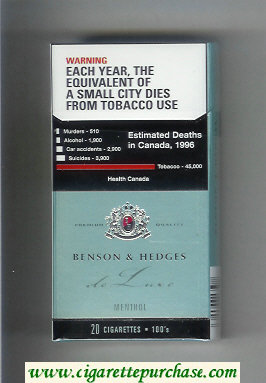 Benson and Hedges Ultra Lights cigarettes de Luxe Menthol